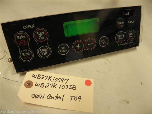 GE STOVE WB27K10097 WB27K10358 CONTROL T09 (SOME SCRATCHES) USED PART ASSEMBLY GE STOVE WB27K10097 WB27K10358 CONTROL T09 (SOME SCRATCHES) USED PART ASSEMBLY